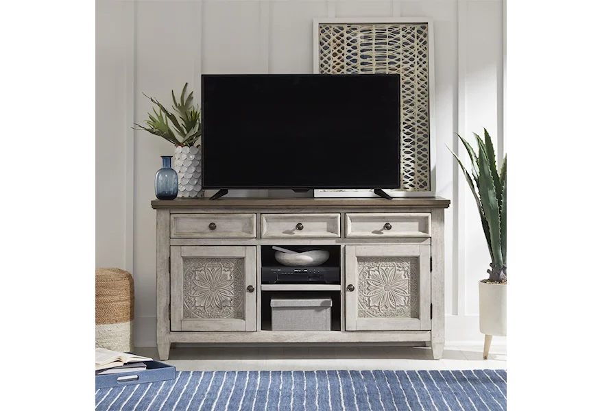 Heartland 56 Inch Tile TV Console by Liberty Furniture at VanDrie Home Furnishings