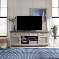 Transitional 76 Inch Tile TV Console