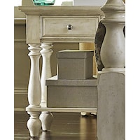 Transitional Chair Side Night Stand with 1 Drawer