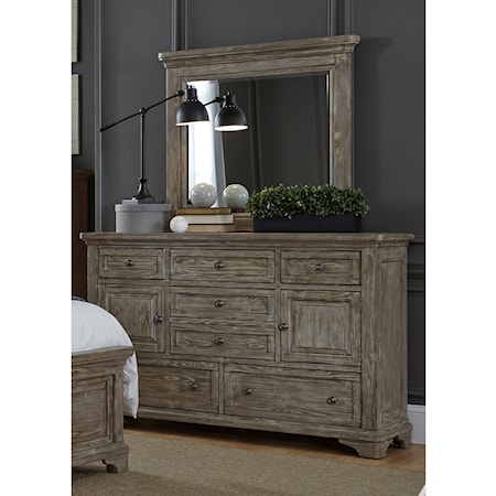 7 Drawer Dresser & Mirror 