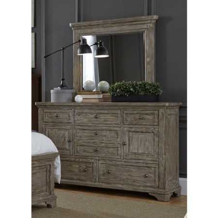 7 Drawer Dresser & Mirror