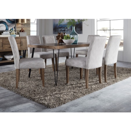 Table and Upholstered Chair Set