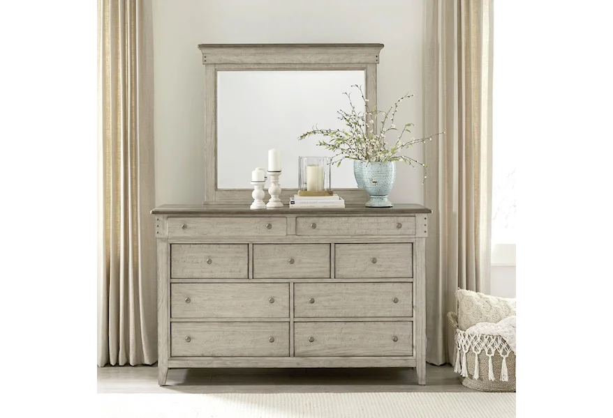 Ivy Hollow Dresser and Mirror by Liberty Furniture at Johnny Janosik