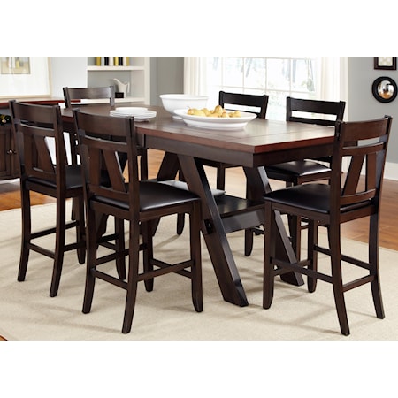 Gathering Table with Counter Height Chairs