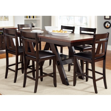 Gathering Table with Counter Height Chairs
