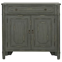 Relaxed Vintage 1 Drawer 2 Door Accent Cabinet with Wood Detailing