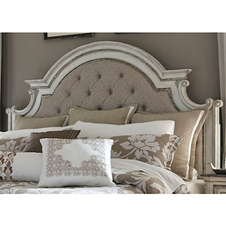 King Upholstered Panel Headboard