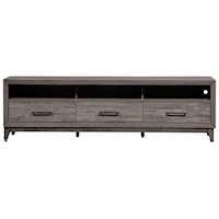 62 Inch TV Console in Driftwood Gray Finish