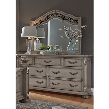 7 Drawer Dresser with Mirror