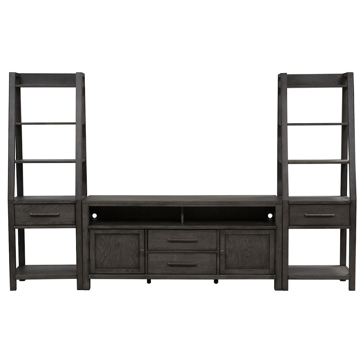 Liberty Furniture Modern Farmhouse Entertainment Center with Piers