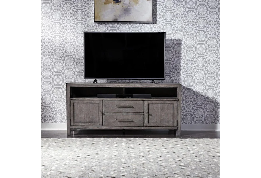 Modern Farmhouse 66" TV Console by Liberty Furniture at Darvin Furniture