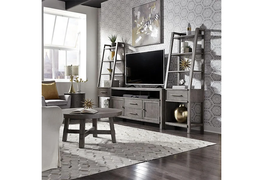 Modern Farmhouse 3 Piece Entertainment Wall by Liberty Furniture at Darvin Furniture