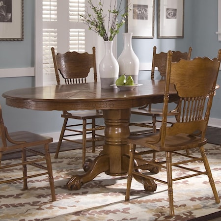 Oval Pedestal Table