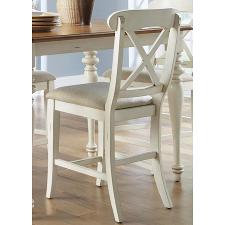 X-Back Counter Height Stool