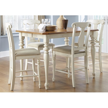 5-Piece Gathering Height Dining Set 