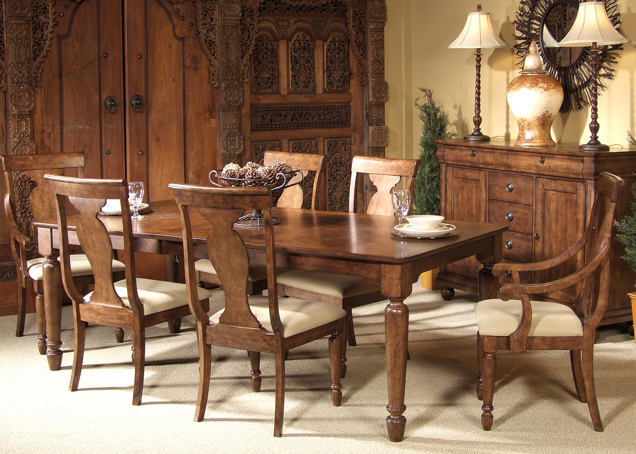 Seven-Piece Rectangular Table and Chair Dining Set