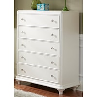 Contemporary Glam 5 Drawer Chest
