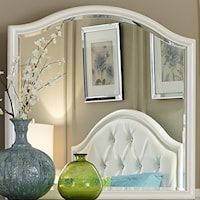 Contemporary Bow Shaped Top Dresser Mirror