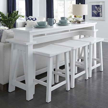 4-Piece Counter Height Console Bar Table Set