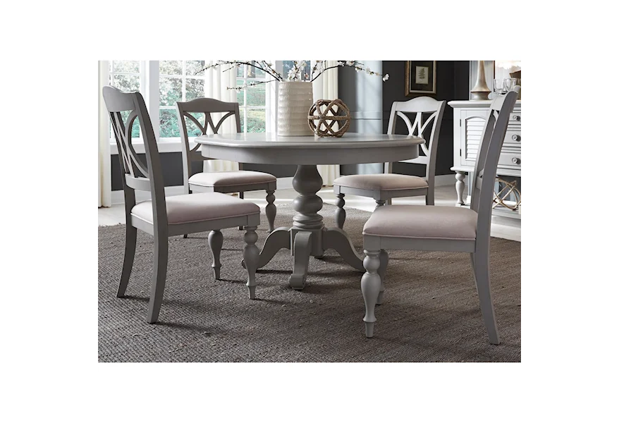 Summer House II 5 Piece Pedestal Table Set  by Liberty Furniture at Royal Furniture