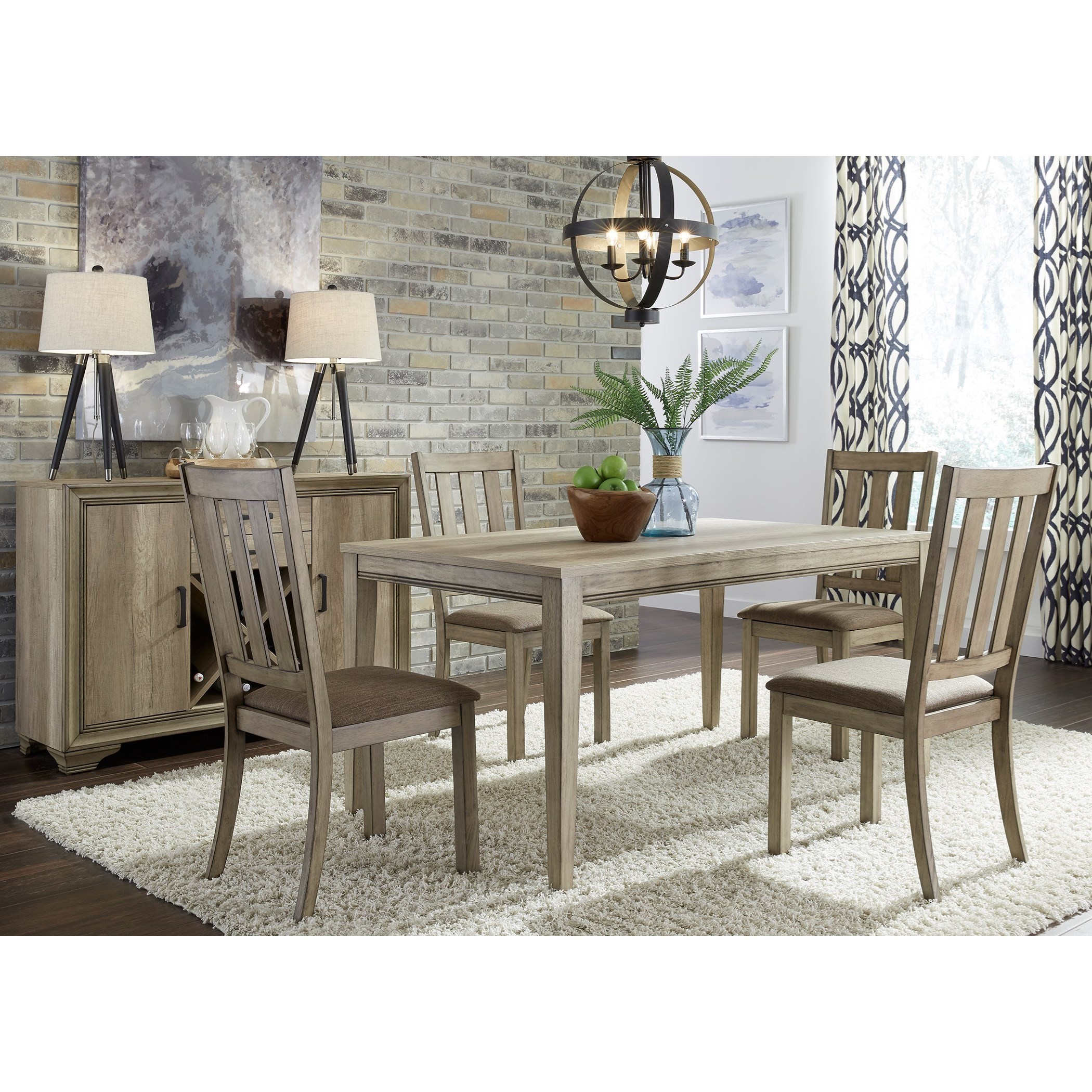 5 Piece Leg Table Set 