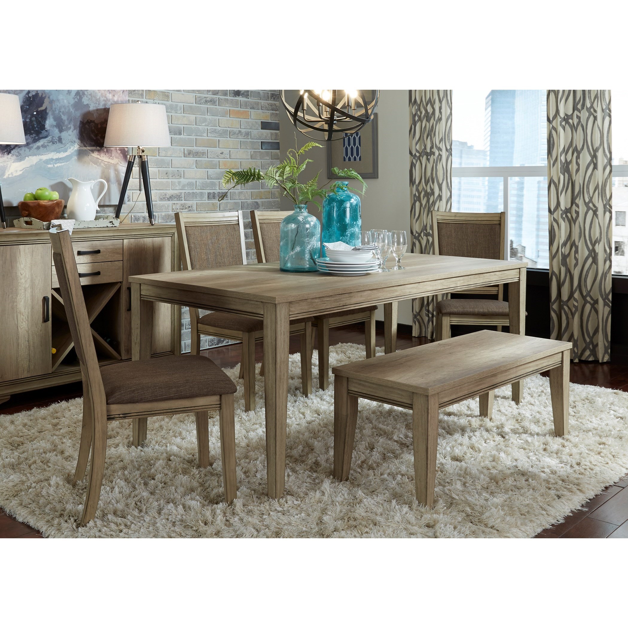 6 Piece Rectangular Table Set