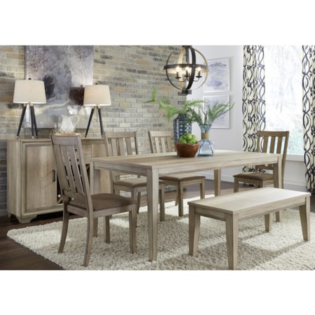 6 Piece Rectangular Table Set