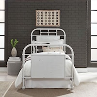 Twin Metal Bed with Turned Spindles