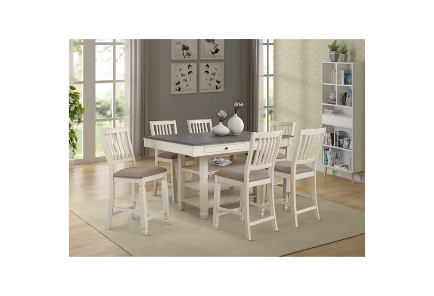 1735P 7-Piece Pub Table and Chair Set by Lifestyle at Sam's Furniture Outlet