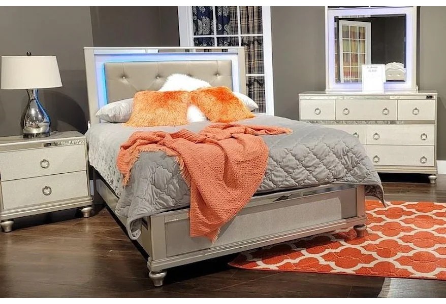 4188Y SILVER LIGHTED TWIN SIZE BED by Lifestyle at Furniture Fair - North Carolina
