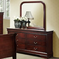 Drawer Dresser w/ Landscape Mirror