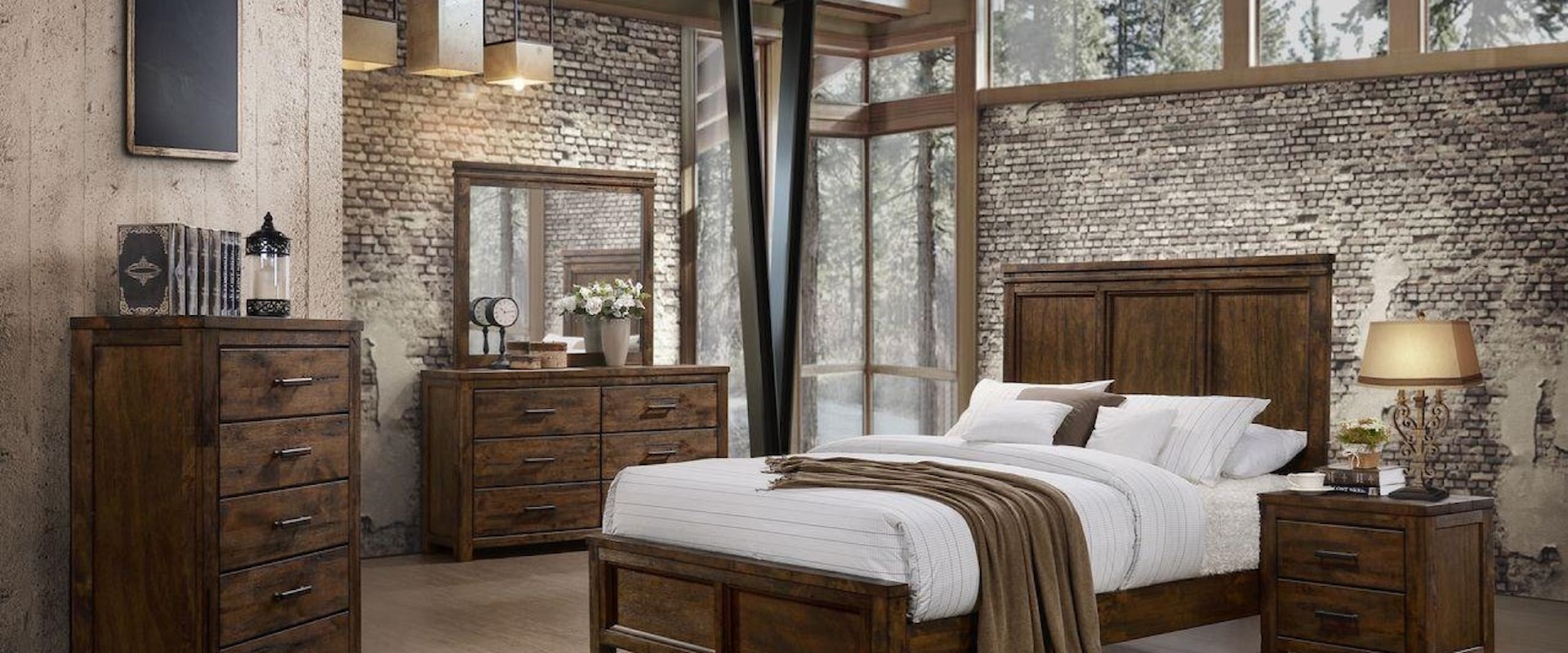 6 Piece Solid Wood King Bedroom Group