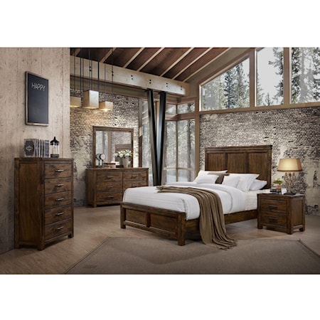 6 Piece Solid Wood King Bedroom Group