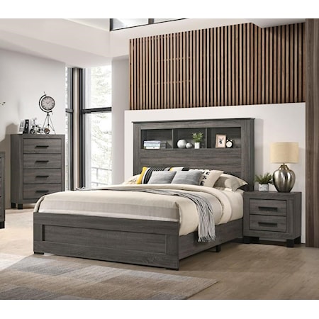5 Piece Full Bookcase Bedroom Group