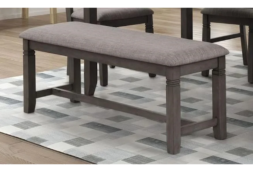 8618 Grey Bench by Lifestyle at Sam's Furniture Outlet