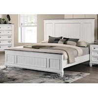 Queen Panel Bed Two-Toned