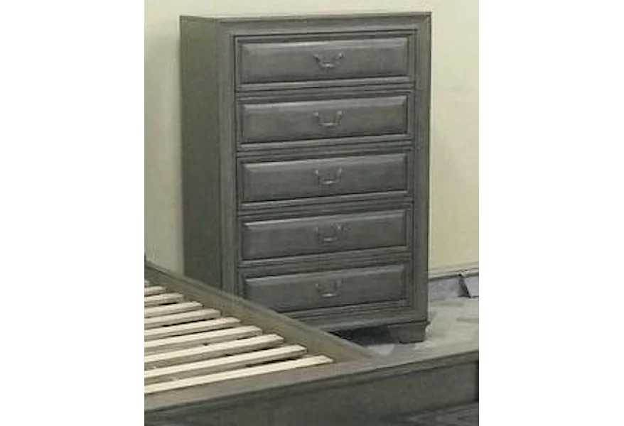 C2196Grey 5 Drawer Chest by Lifestyle at Furniture Fair - North Carolina