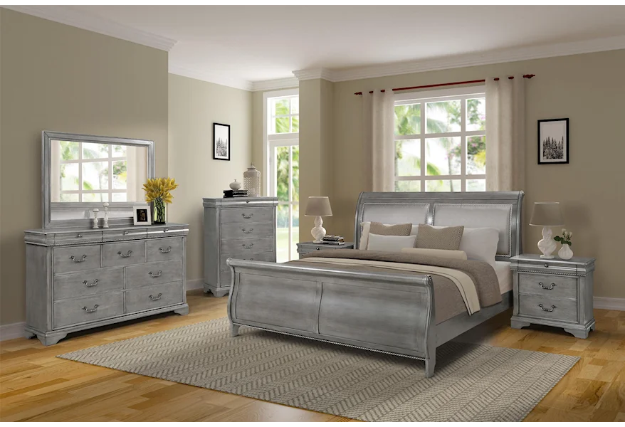 C4116A Washed Grey Bedroom group by Lifestyle at Furniture Fair - North Carolina