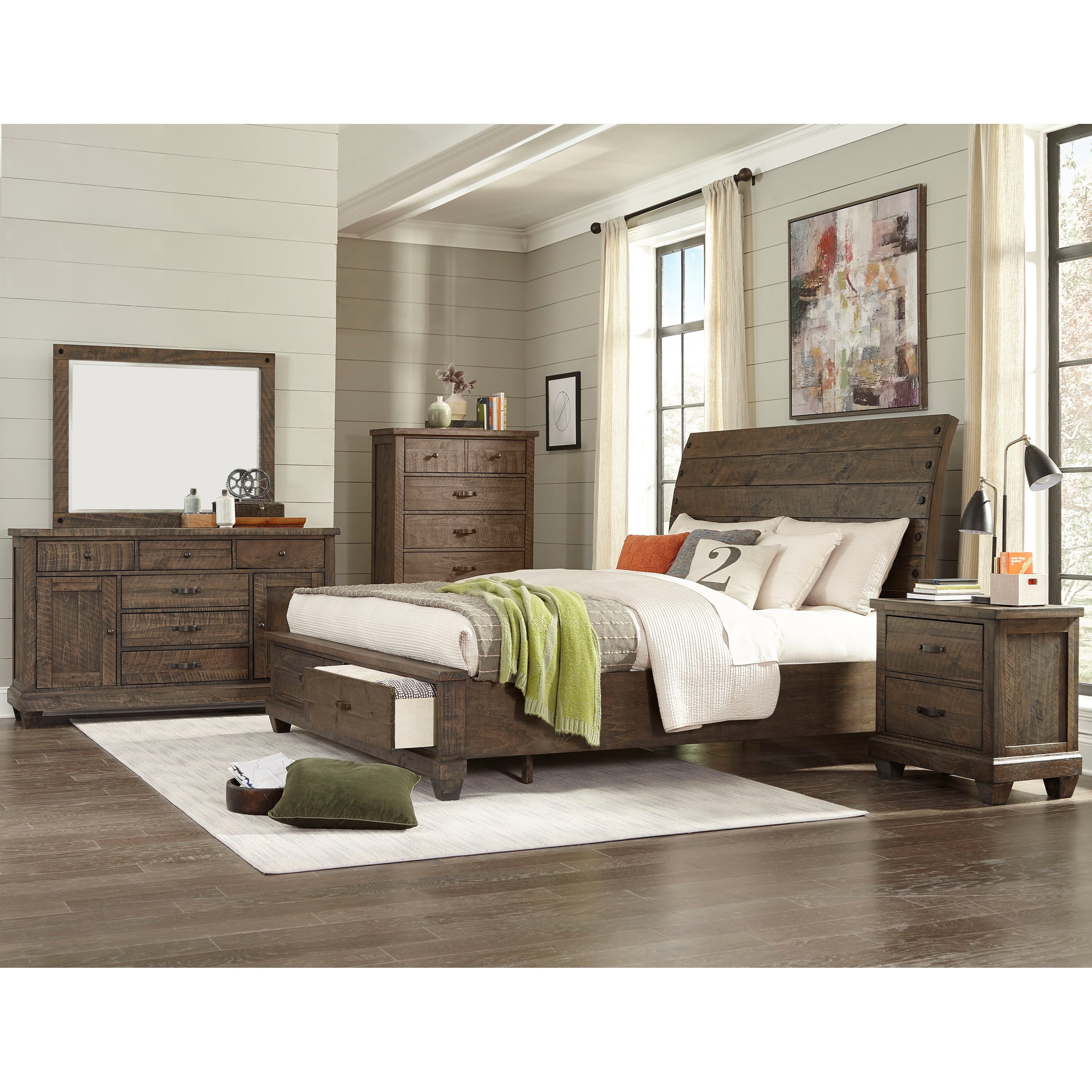 Dresser and Mirror Set
