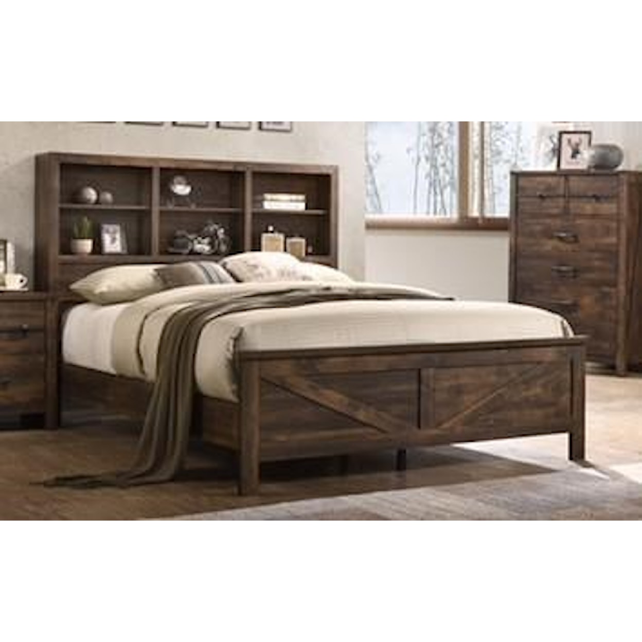 Lifestyle C8100A Full Bookcase Bed