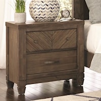 Contemporary 2-Drawer Nightstand