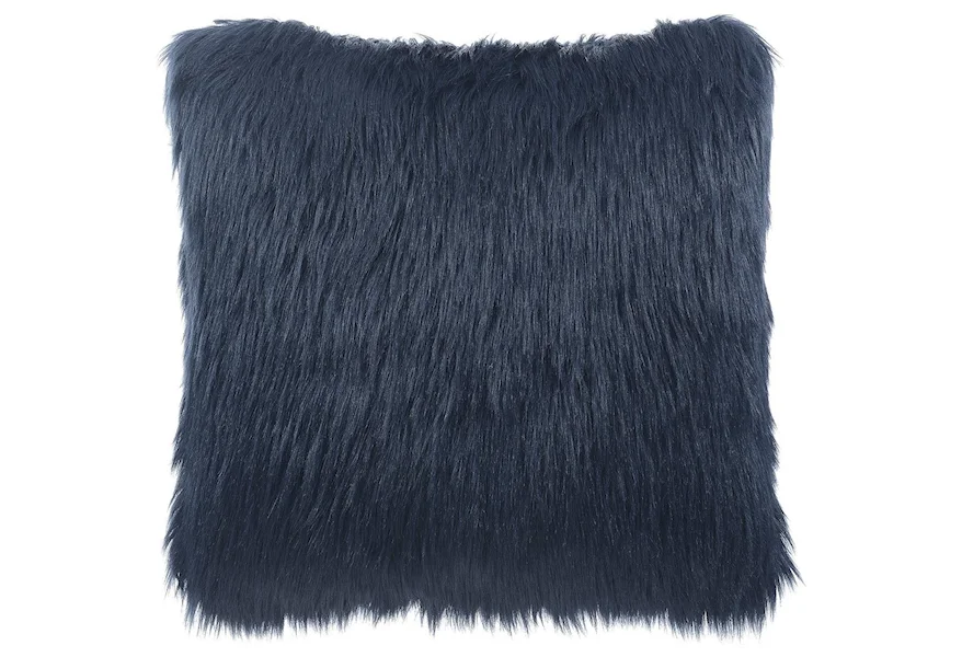 GPILA Indigo Faux Fur Pillow by Lifestyle at Sam Levitz Furniture