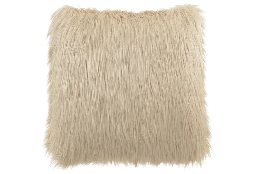 GPILA Blush Faux Fur Pillow by Lifestyle at Sam Levitz Furniture