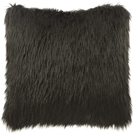 Brown Fur Accent Pillow