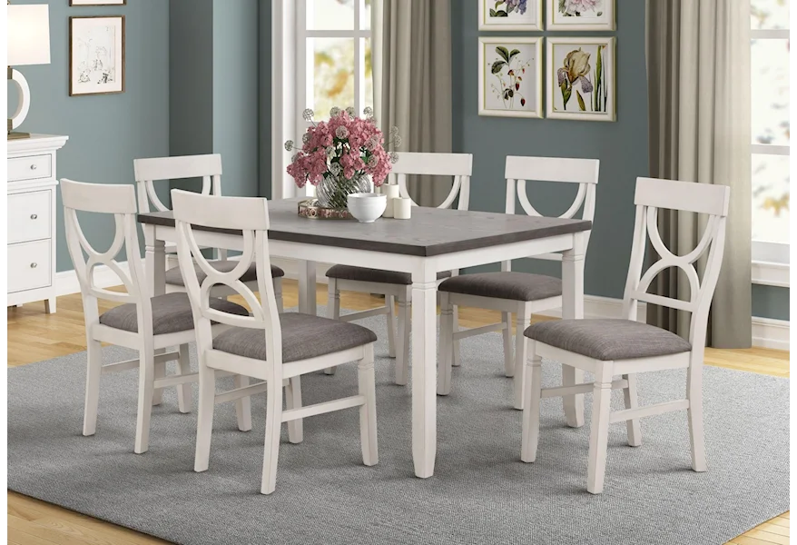 Laura Dining Table with 6 Chairs by Lifestyle at Royal Furniture