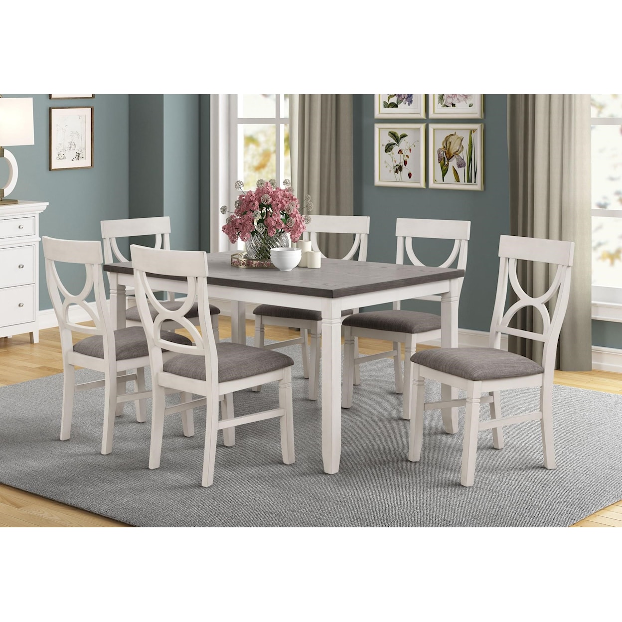 Lifestyle Laura Dining Table with 6 Chairs