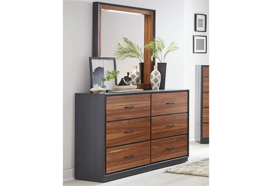 Madison Dresser and Mirror with LED Lights by Lifestyle at Royal Furniture