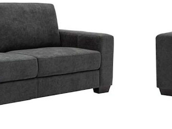 Dark Grey Sofa and Chair Set
