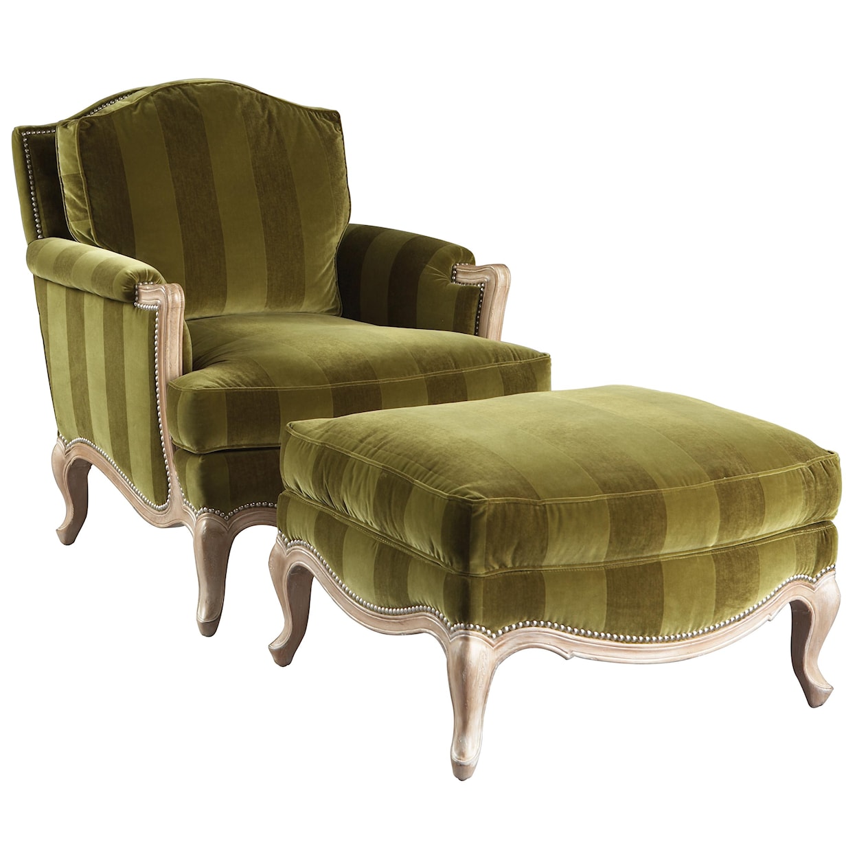 Lillian August Custom Upholstery Sophia Chair & Ottoman