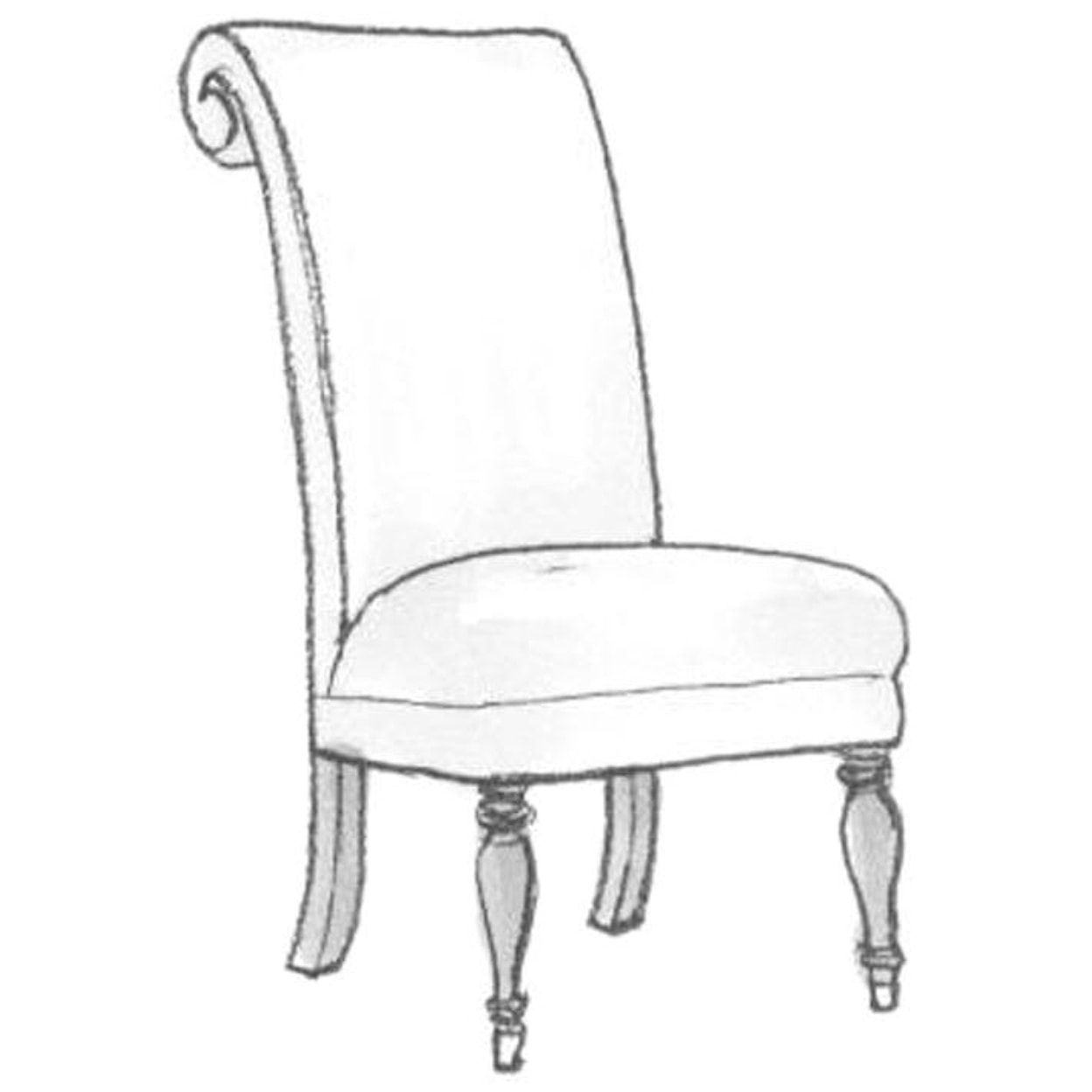 Lillian August Custom Upholstery Carlyle Armless Chair